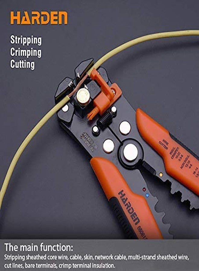Harden 8" Multi-Function Automatic Wire Stripper Plier - Stripping Crimping and Cutting Tool - Professional Series 660613 - Image 4